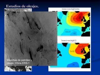 Estudios de oleajes.




Manchas de petróleo y
oleaje. China ERS-1
 