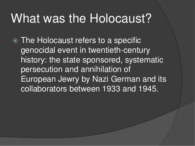 an introduction to the history of the holocaust Holocaust is a word of greek origin meaning “sacrifice by fire ” the nazis, who came to power in germany in january 1933, believed that germans were. an introduction to the history of the holocaust Holocaust is a word of greek origin meaning “sacrifice by fire ” the nazis, who came to power in germany in january 1933, believed that germans were.
