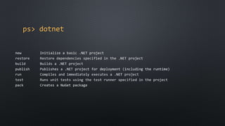 ps> dotnet
 