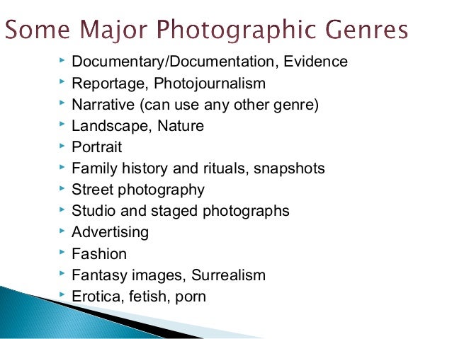 photography genres