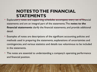 Notes To Financial Statement Introduction INTRO TO ACCOUNTING, ITS NATURE, HISTORY AND BACKGROUND | PPTX