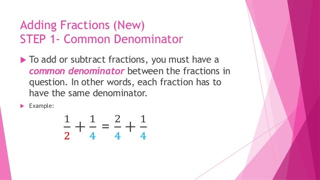 Introduction To Adding Fractions