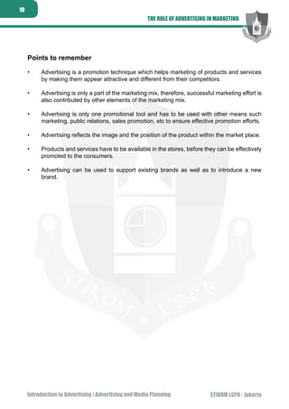 Introduction To Advertising & Advertising and Media Planning I | PDF