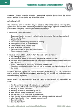 Introduction To Advertising & Advertising and Media Planning I | PDF