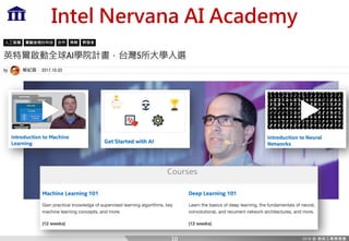 Intel Nervana AI Academy
10
 