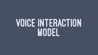 VOICE INTERACTION
MODEL
 