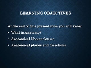 Introduction to Anatomy | PPTX