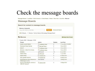 Check the message boards
 