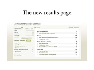 The new results page
 