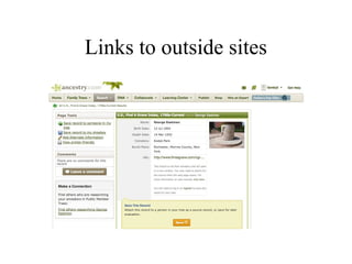 Links to outside sites
 
