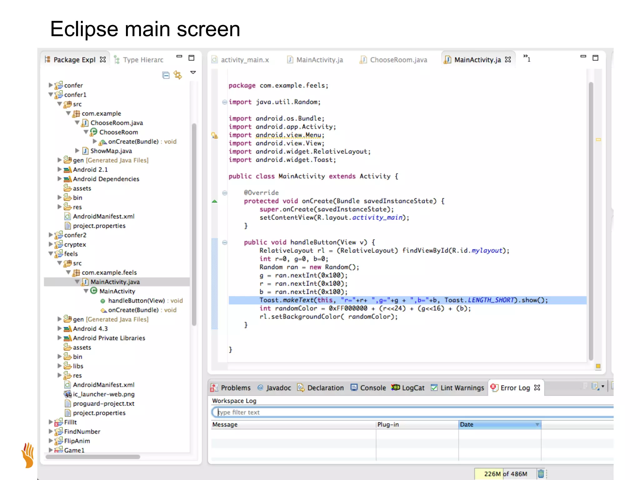 Eclipse main screen ©2012 Immersion Corporation–Confidential 