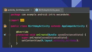 Intro to Android : Making your first App!