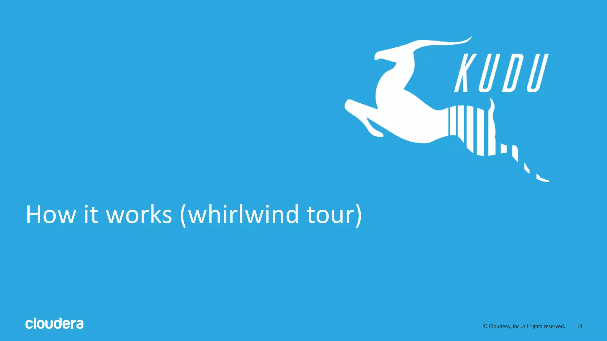 14© Cloudera, Inc. All rights reserved.
How it works (whirlwind tour)
 
