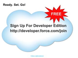 Ready. Set. Go!


                                           FREE


    Sign Up For Developer Edition
    http://developer...