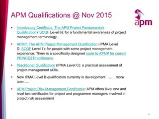 Introduction to APM qualifications and RPP standard Nov_2015 | PPTX