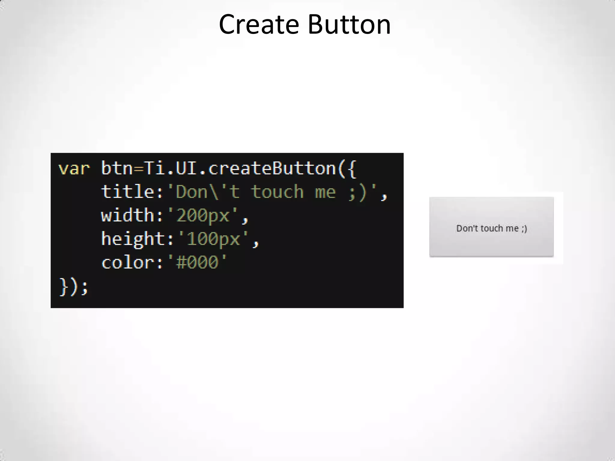 Create Button
 