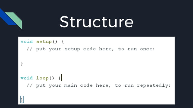 Basic Coding of Arduino (for sessions not for read and learn) | PPT
