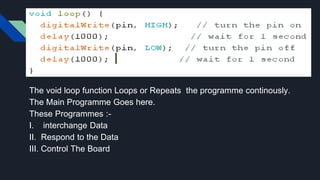 Basic Coding of Arduino (for sessions not for read and learn) | PPT