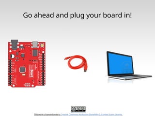 This work is licensed under a Creative Commons Attribution-ShareAlike 3.0 United States License.
Go ahead and plug your board in!
 