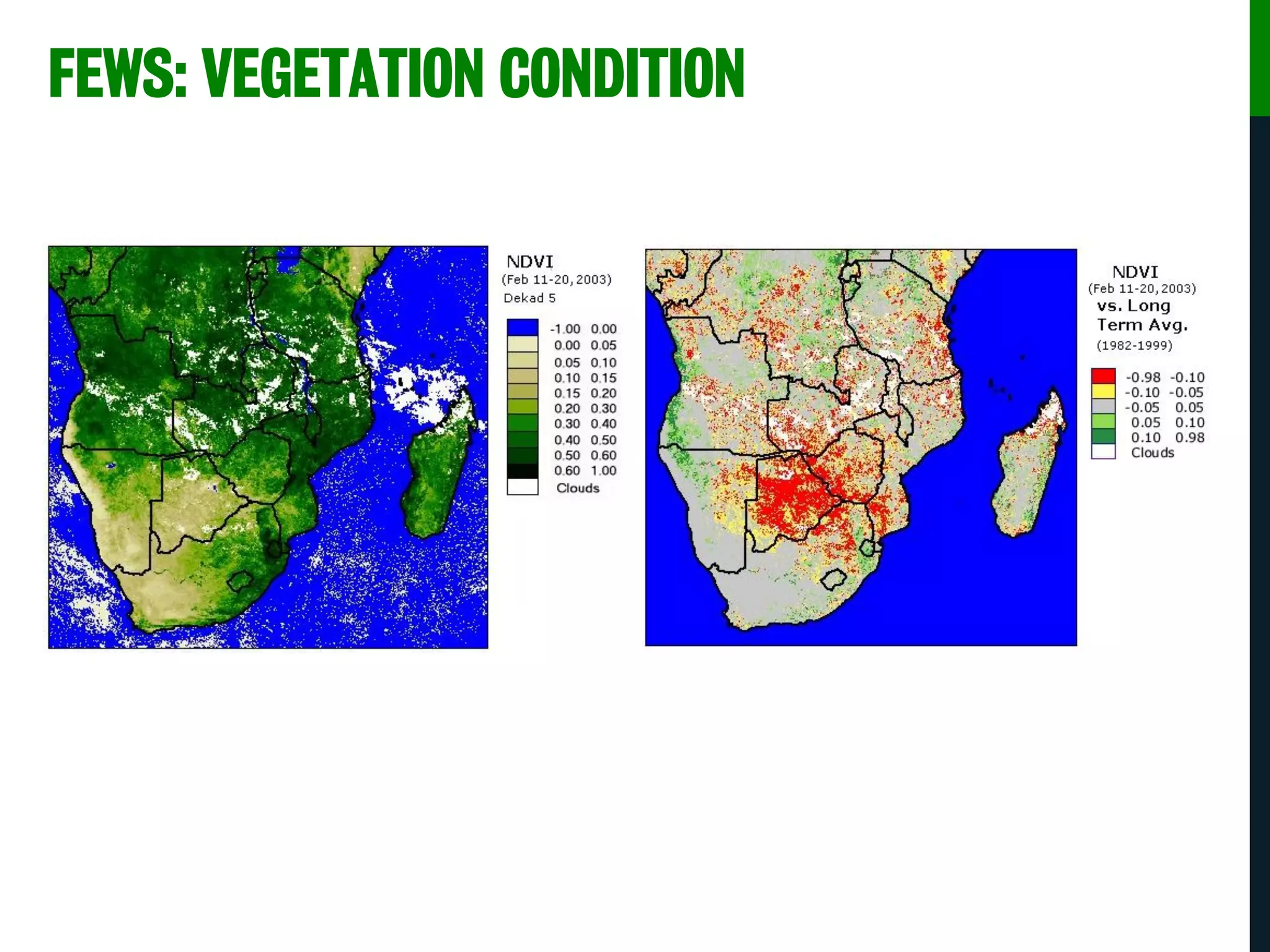 FEWS: VEGETATION CONDITION
 