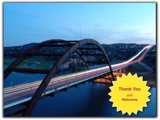 Thank You
and
Welcome
 