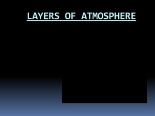 LAYERS OF ATMOSPHERE
 