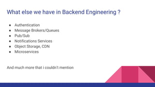 Introduction to Backend Engineering | PPTX