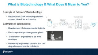 Intro to Biotechnology - The Biotech Century and it's Workforce | PPTX