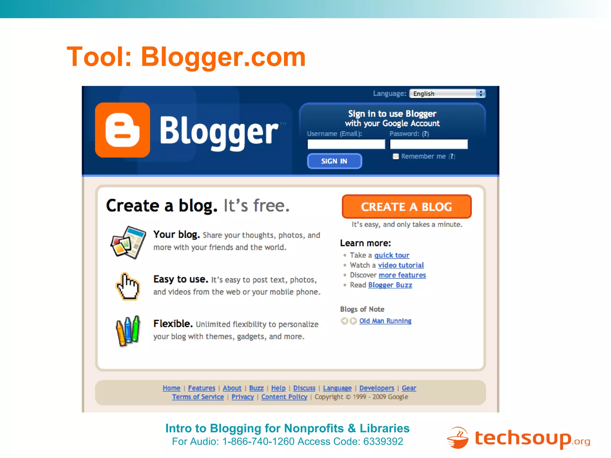 Tool: Blogger.com 