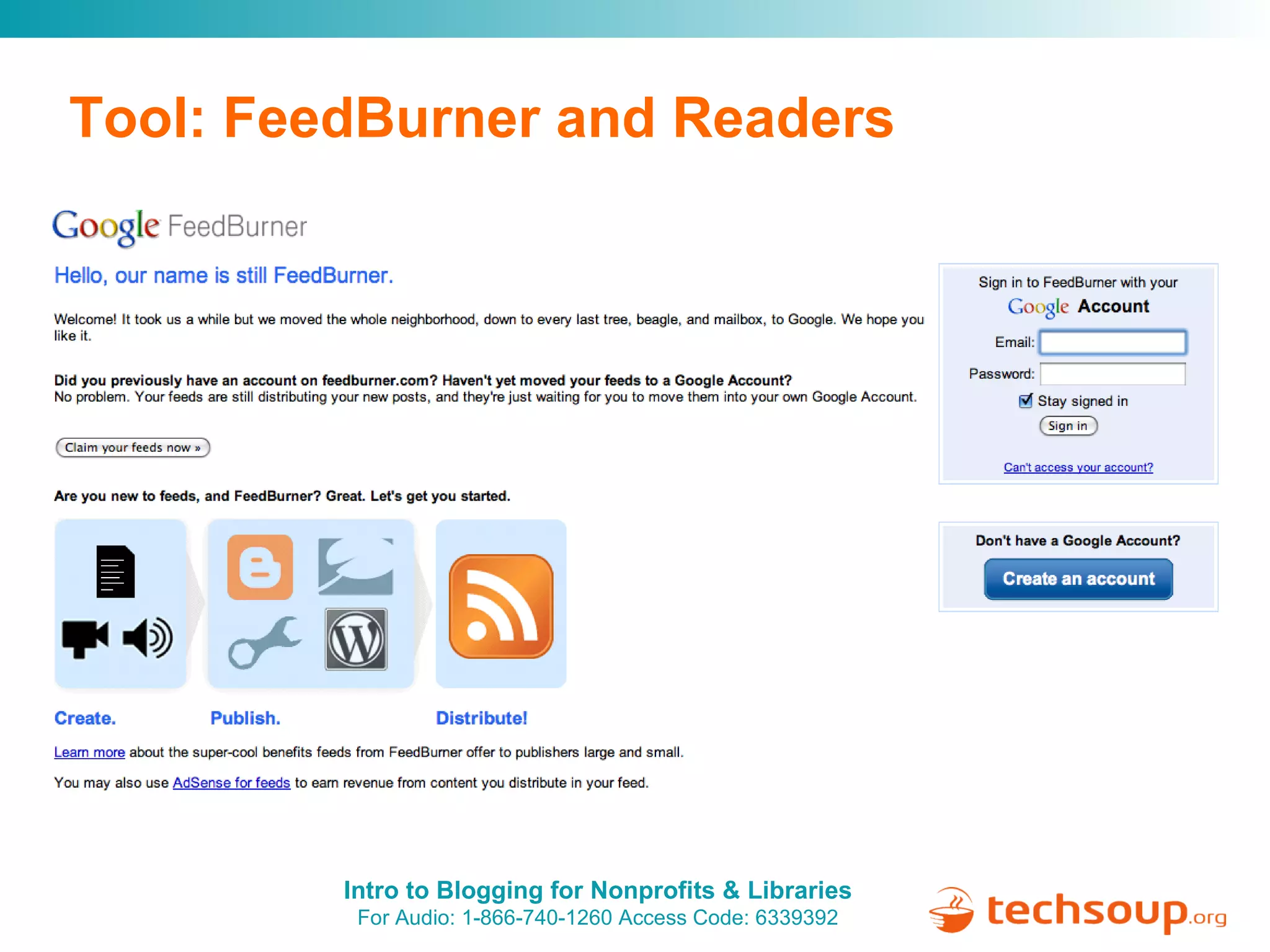Tool: FeedBurner and Readers 
