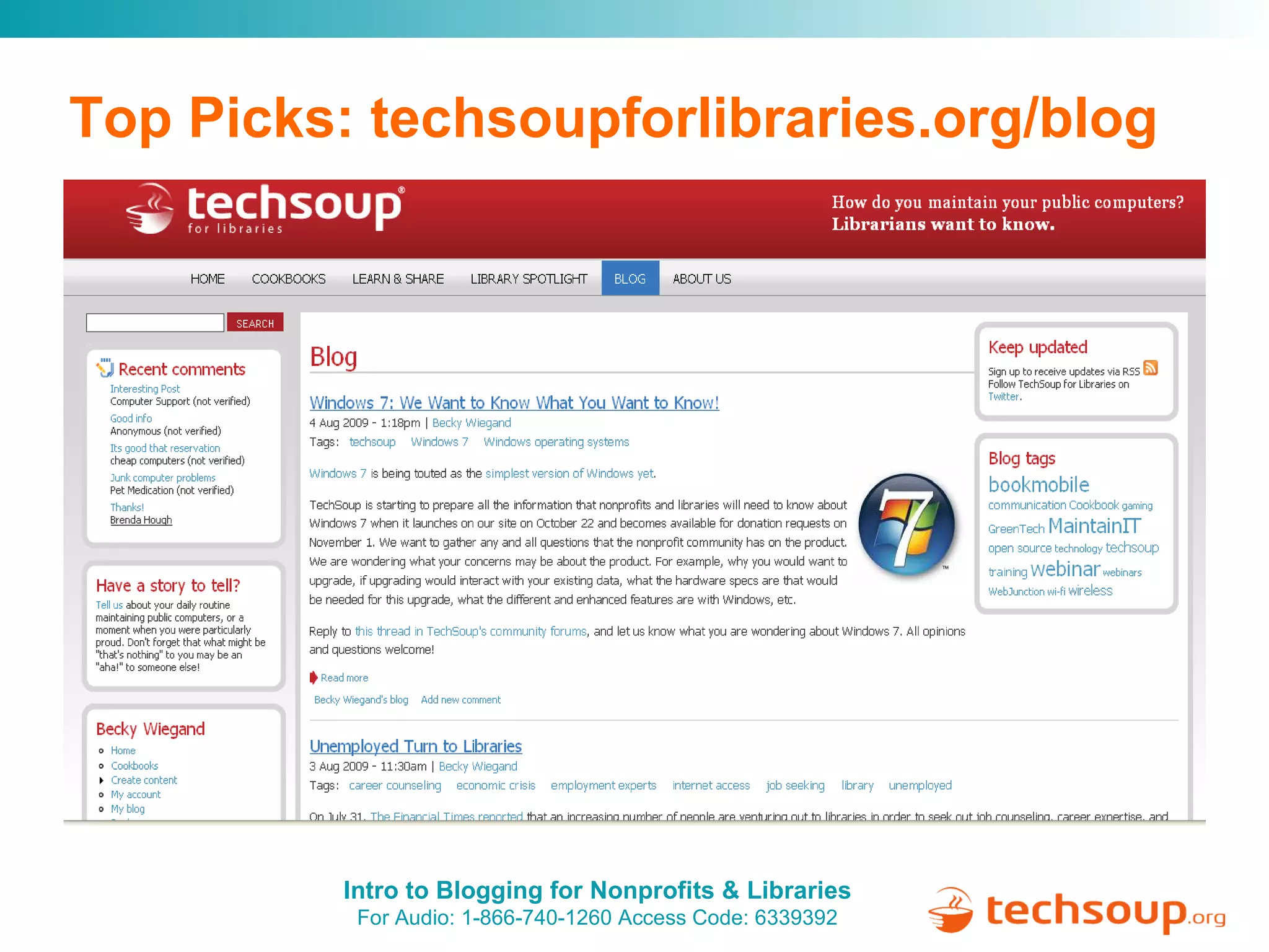 Top Picks: techsoupforlibraries.org/blog   