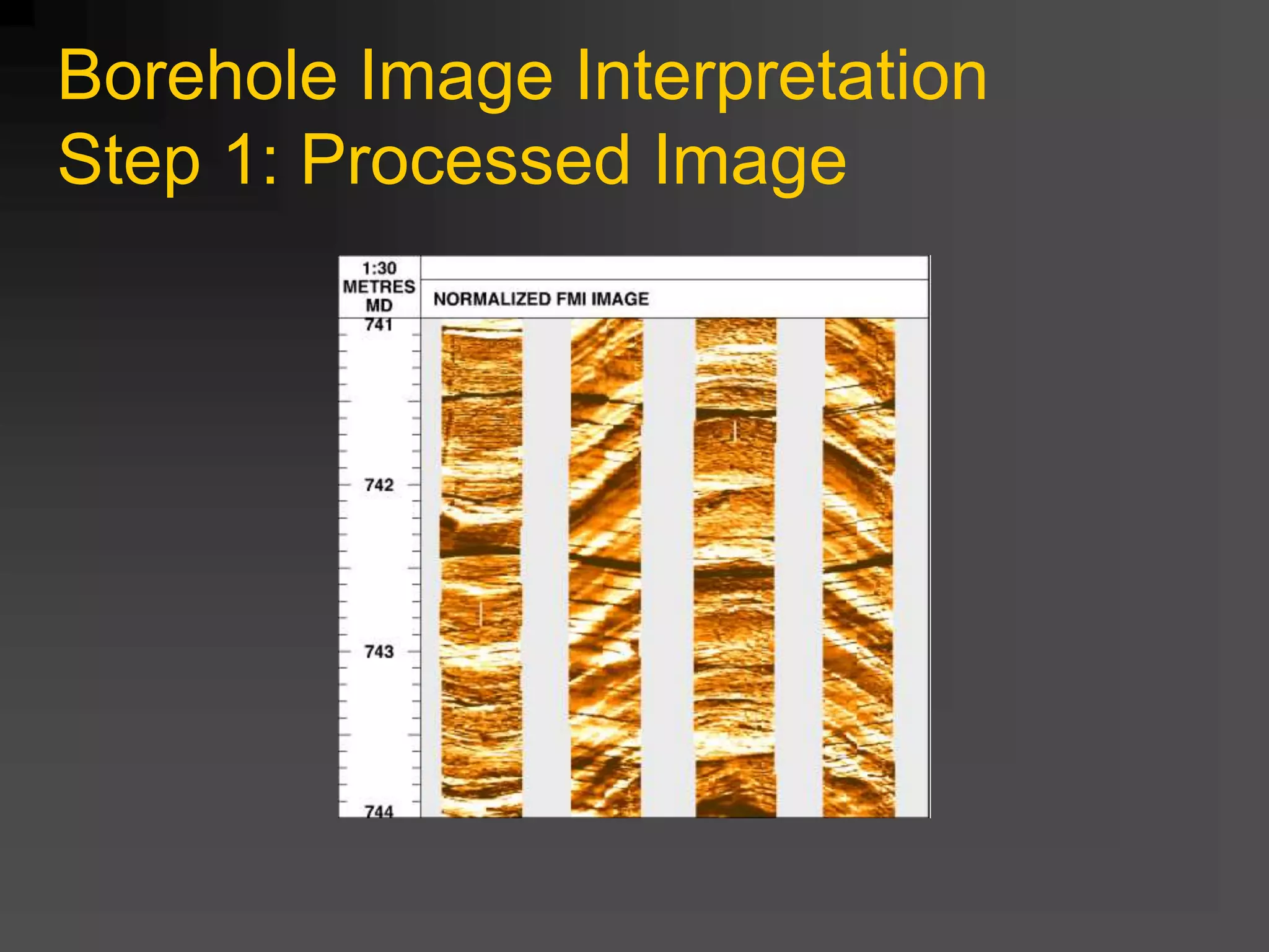Borehole Image Interpretation
Step 1: Processed Image
 