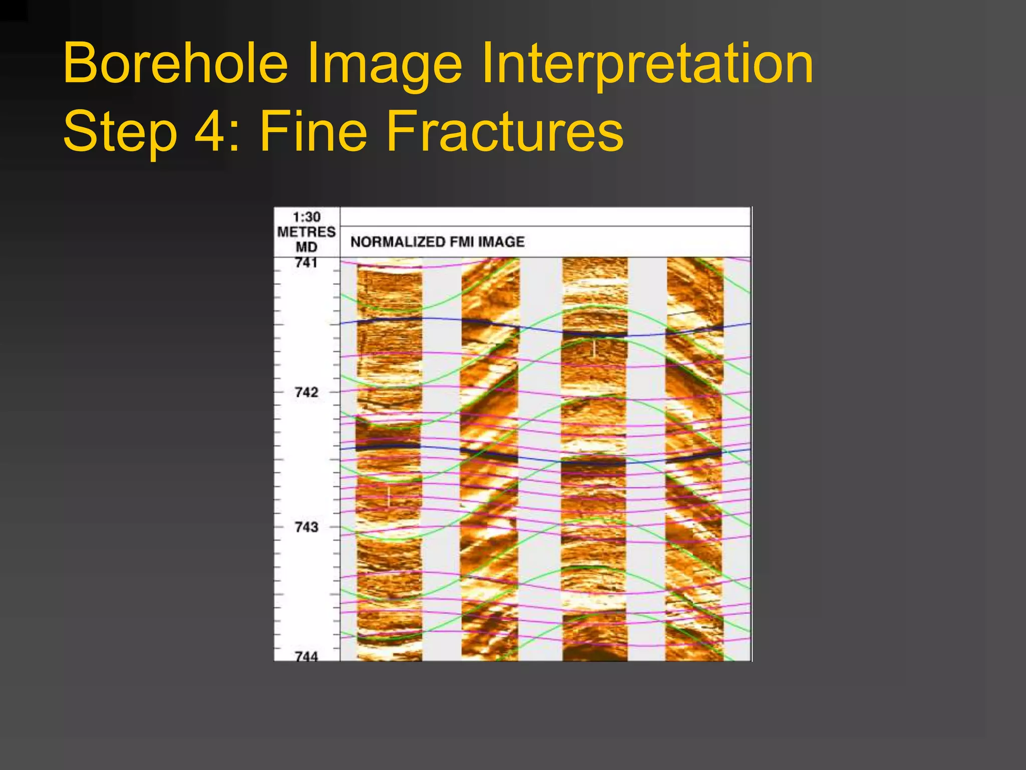 Borehole Image Interpretation
Step 4: Fine Fractures
 