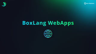 BoxLang WebApps
 