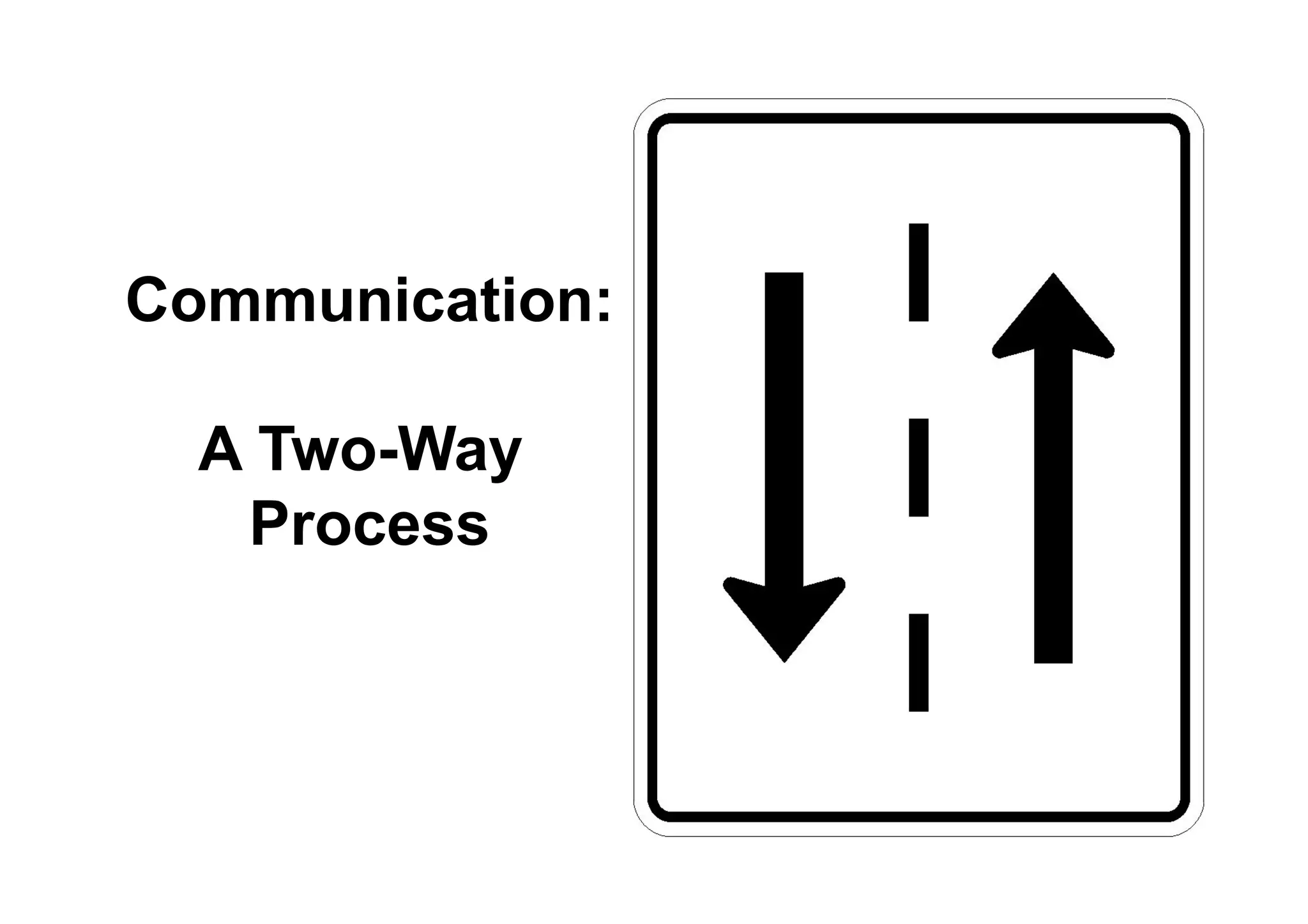 Communication:
A Two-WayA Two-Way
Process
 