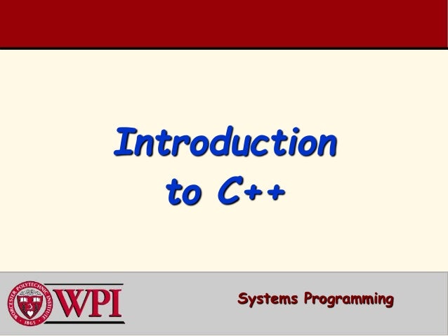 Intro to c++
