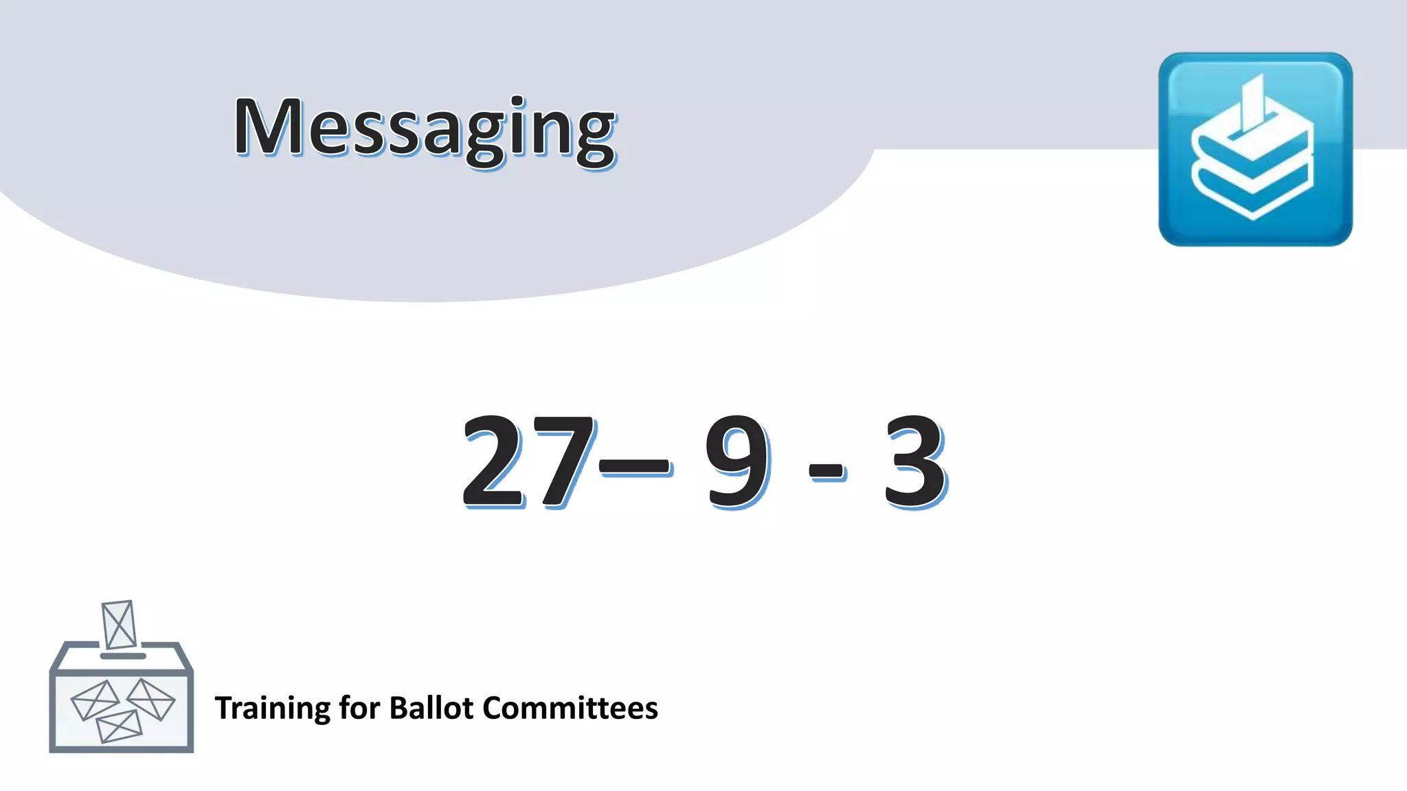 Training for Ballot Committees
 