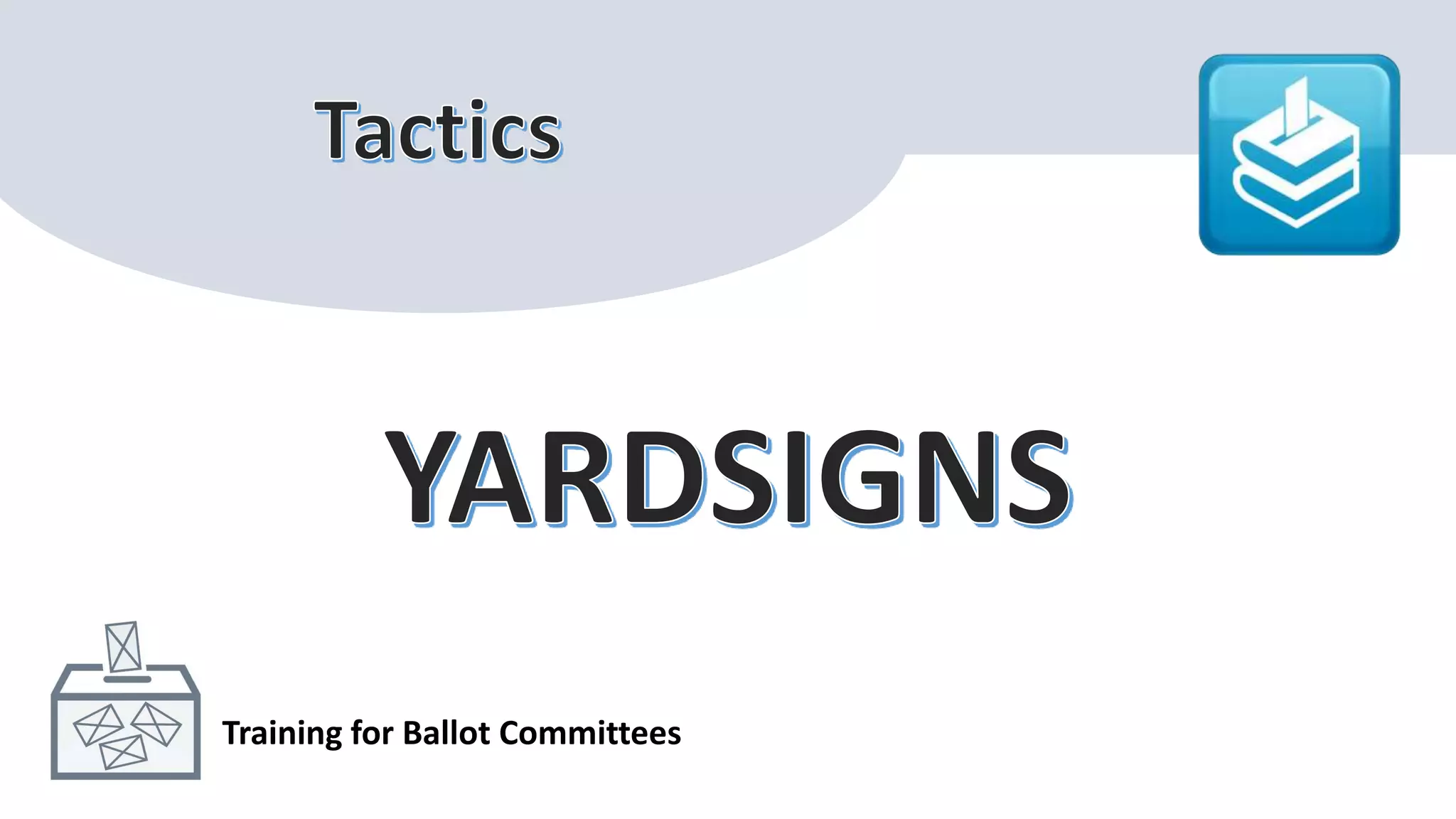 Training for Ballot Committees
 