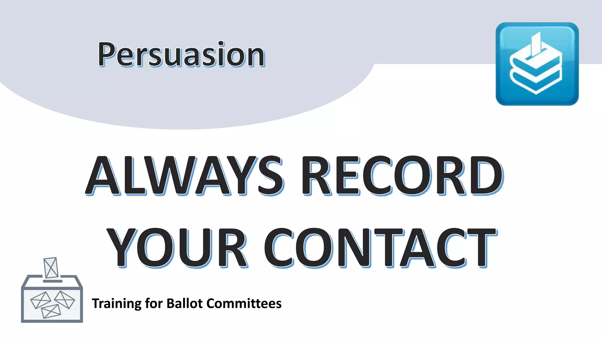 Training for Ballot Committees
 