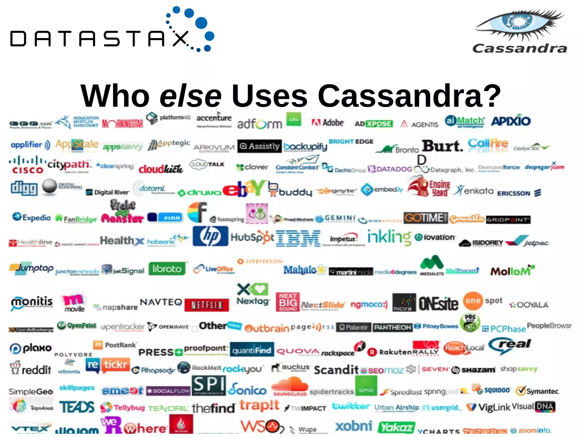 Who else Uses Cassandra? 
 