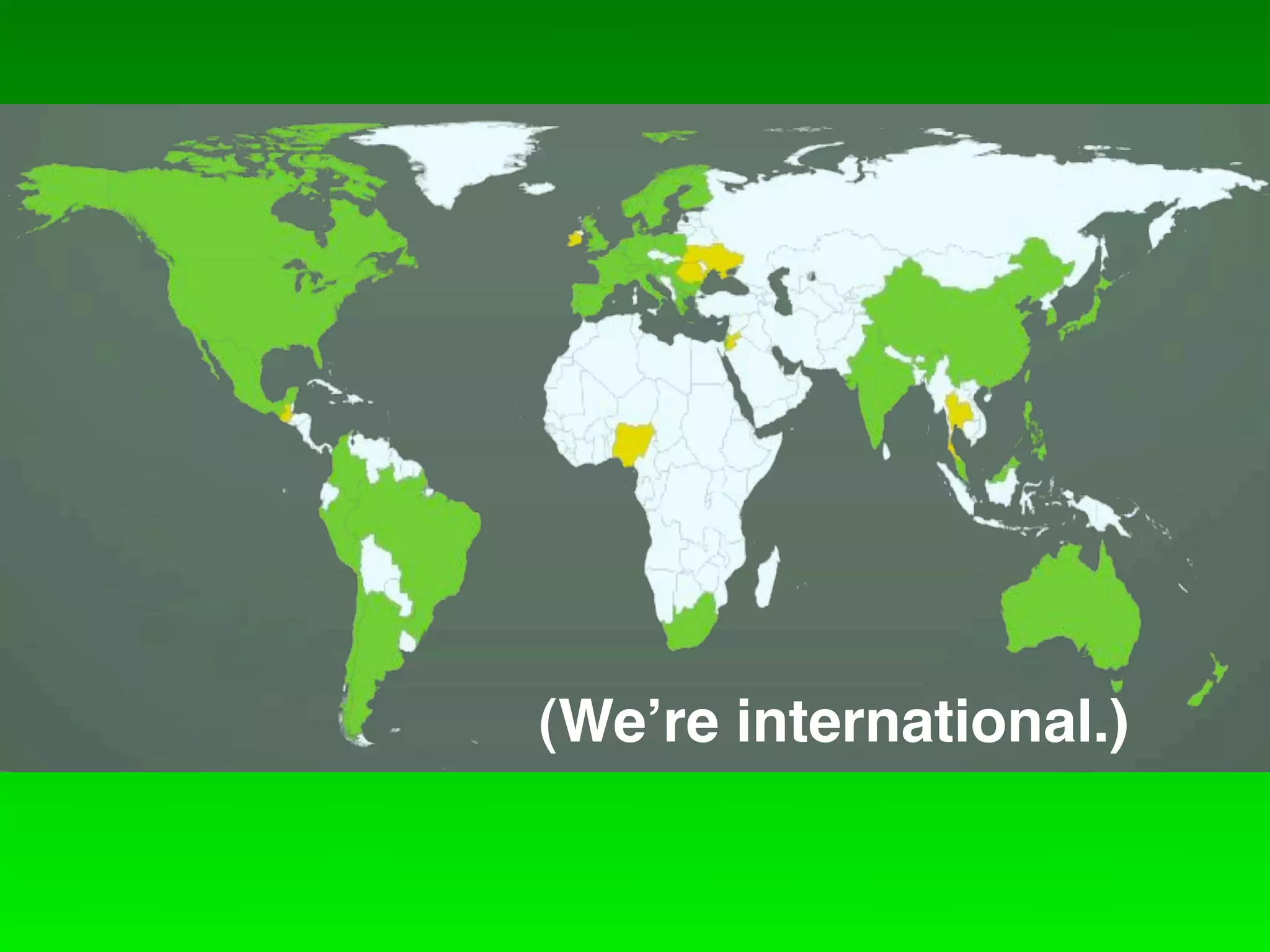Creative Commons International




            (We!re international.)
 