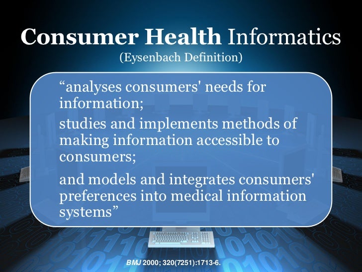 Consumer Health Informatics & Pharmacy