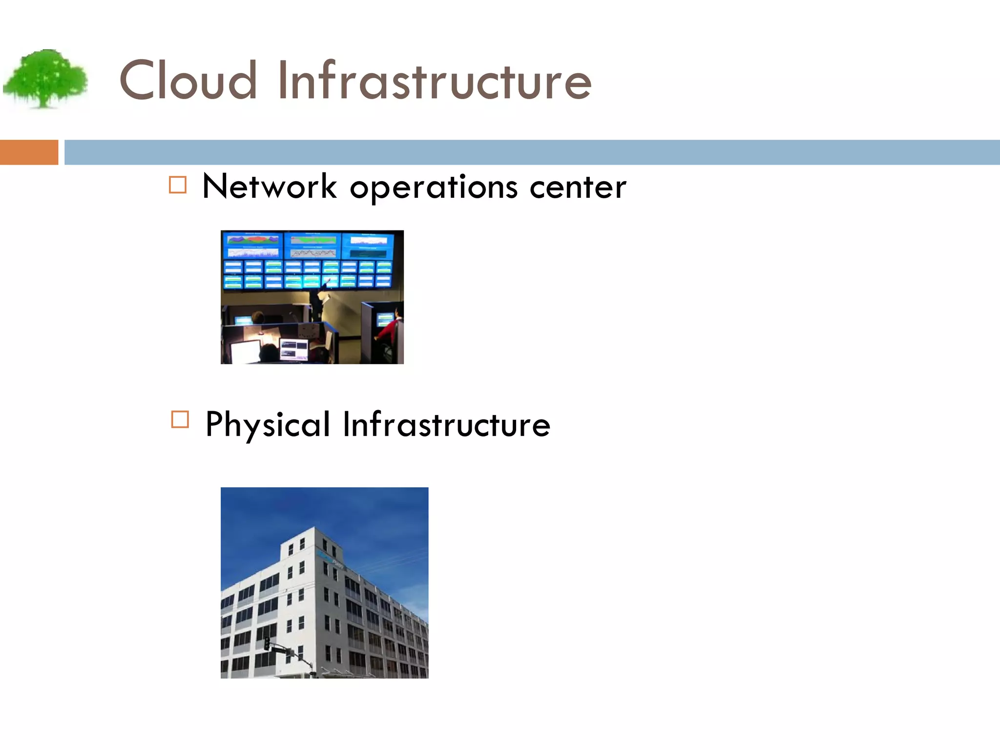 Cloud Infrastructure Network operations center Physical Infrastructure 