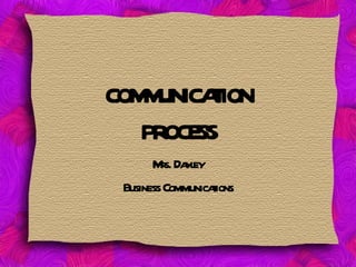 COMMUNICATION PROCESS Mrs. Dayley Business Communications 