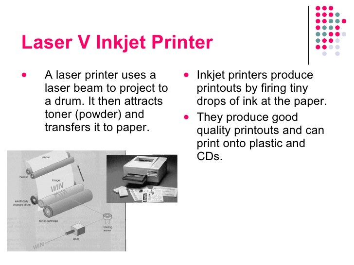 what's the difference between a inkjet printer and a laser printer