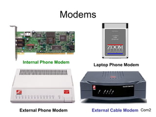 Modems External Phone Modem External Cable Modem Internal Phone Modem Laptop Phone Modem Com2 