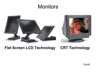 Monitors Flat Screen LCD Technology CRT Technology Com8 