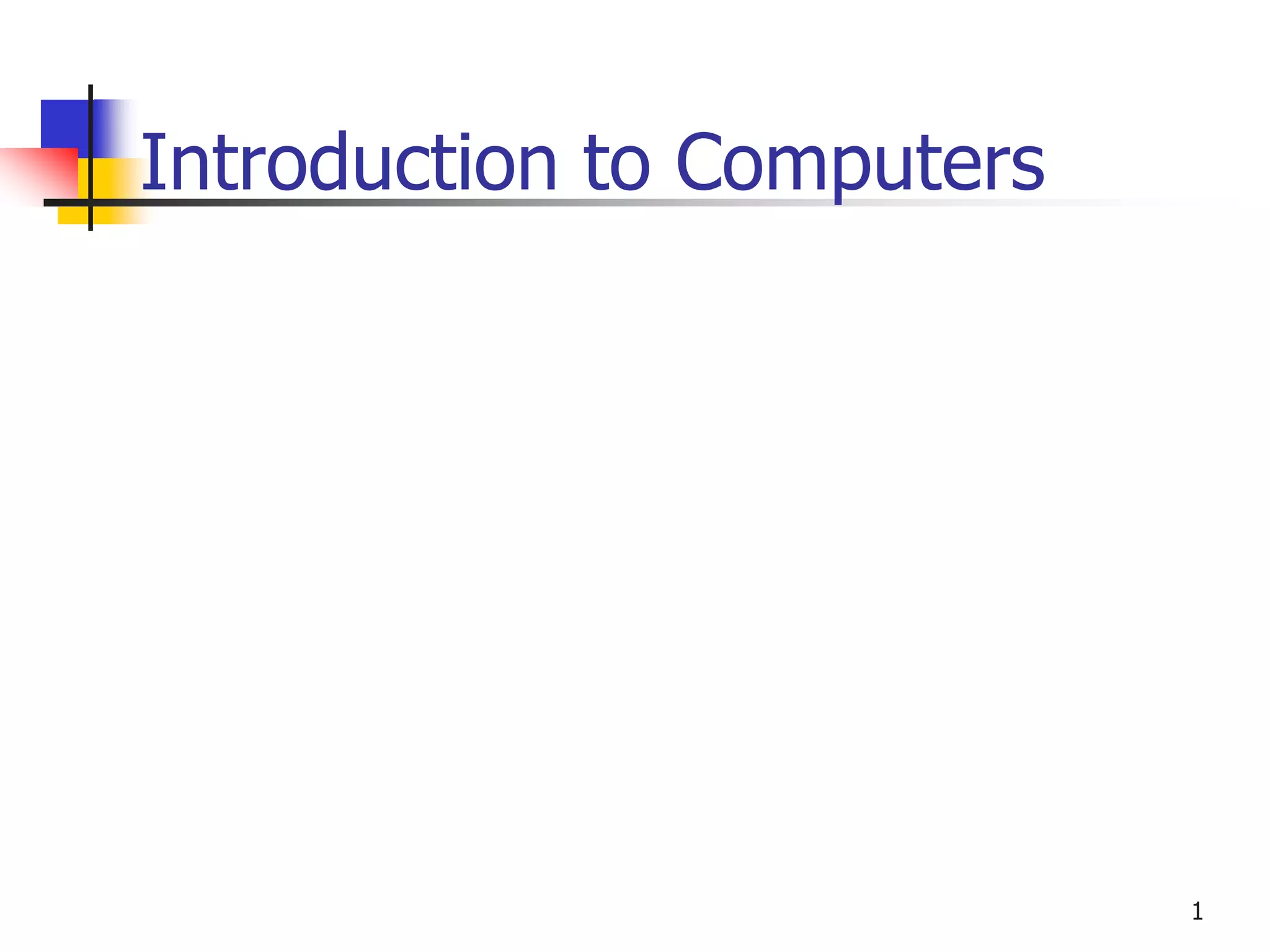 Introduction to computers | PPT