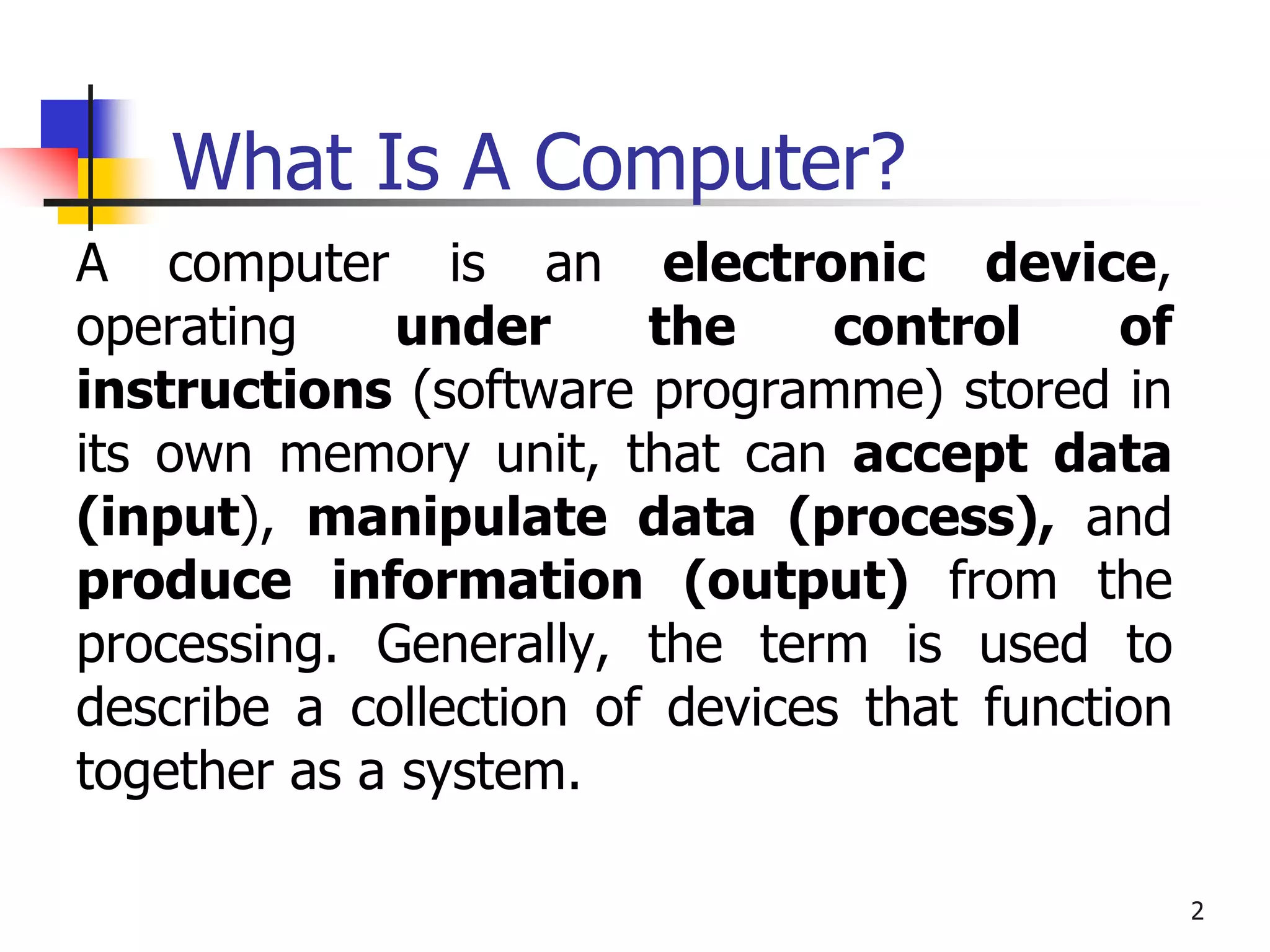 Introduction to computers | PPT