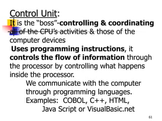 Introduction To Computer Control Introduction to computers | PPT